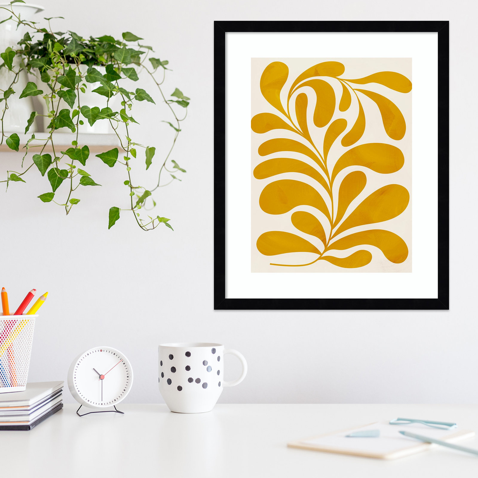 Goldenrod II by Grace Popp, Black, 21" H x 17" W x 1" D