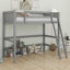Lit mezzanine en bois massif avec échelle-1488533692