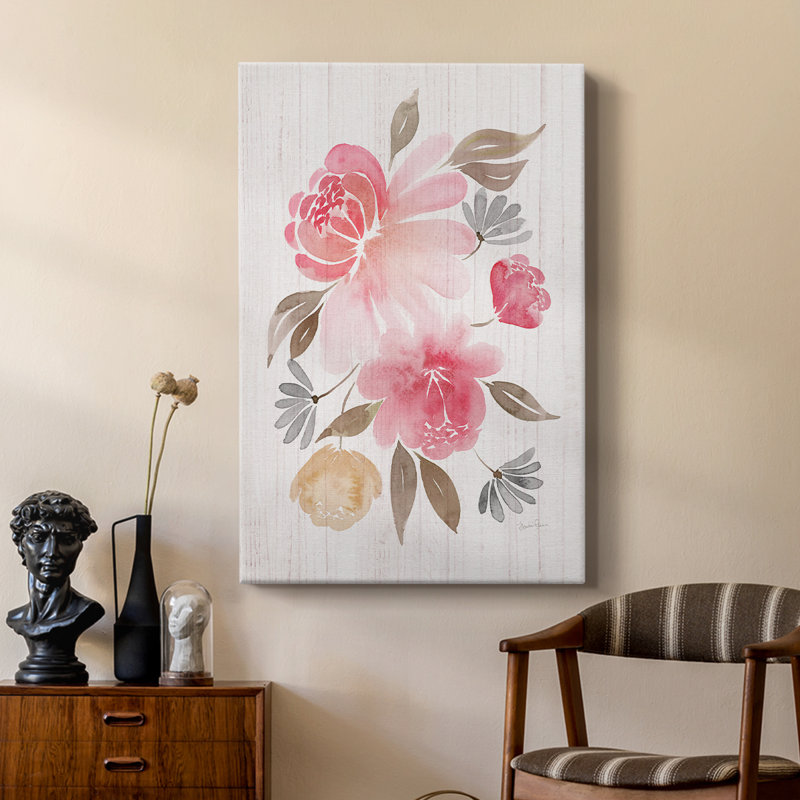 Loose Peonies II -Custom Wrapped Gallery Cavas