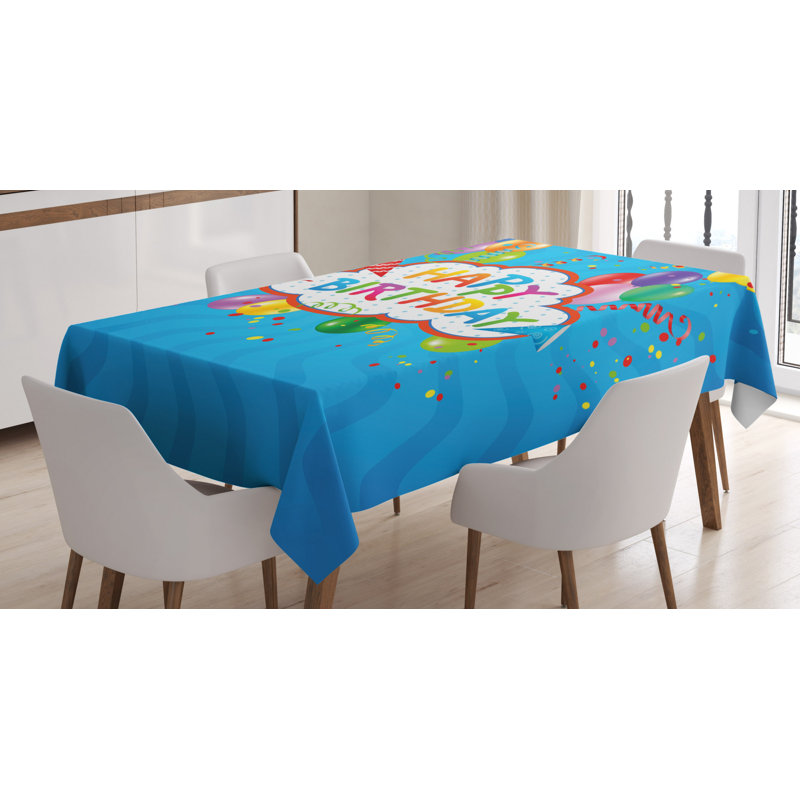 Birthday Tablecloth, 84" L x 60" W
