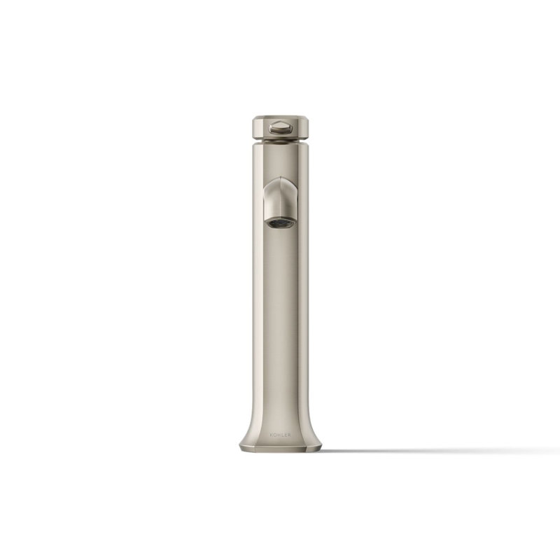 Occasion Tall Single-Handle Vessel Sink Bathroom Faucet with Drain Assembly, Vibrant Brushed Nickel, 1.2 GPM
