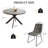 Joevan Modern Round Kitchen Dining Table Set with Dining Chairs-2047594407