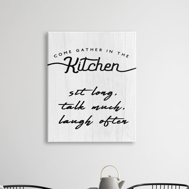 Signe de rassemblement de cuisine, Toile tendue, H 40 po x l 30 po