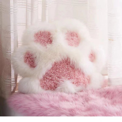 Cat Paw Pillow, Cat Paw Shaped Throw Cushion Seating Pillow, 17.7 Inch Plush Throw Floor Pillows Home Decorative Seating Cushions