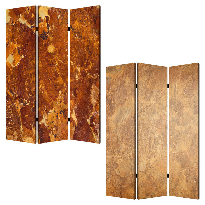 Paravent en bois brun multicolore 48 po x 72 po Mexia