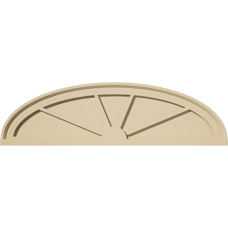 Fronton en uréthane Elliptical Signature, brun clair apprêté, 36 po x 10 po x 2 po, Aucune, 4 rayons