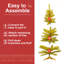Arbre de Noël doré de 4 pi avec 50 lumières UL, 122 pointes en PVC pour des espaces compacts et un décor des Fêtes élégant