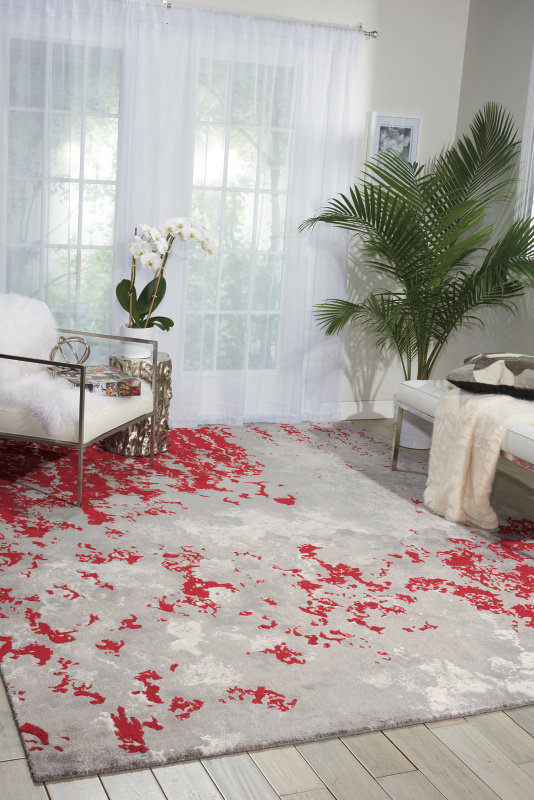 Haseltine Wool Abstract Indoor Rug, Rectangle 7'9" x 9'9"