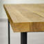 Isaias Oak Solid Wood Top Metal Base Dining Table-2100816758-2100816755