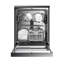 Black Freestanding Dishwasher with 12 Place Settings & 6 Washing Programs