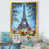 Toile avec cadre photo doré