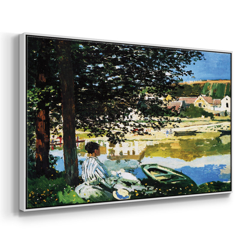 Monet sur toile, H 41 po x l 27 po x P 2 po, Blanc