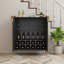 Buffet moderne à 2 portes avec porte-bouteilles et tablette de rangement réglable-384661797