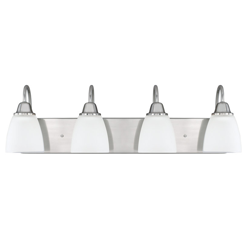 Éclairage pour meuble-lavabo à intensité variable Trenton, Nickel brossé, 4