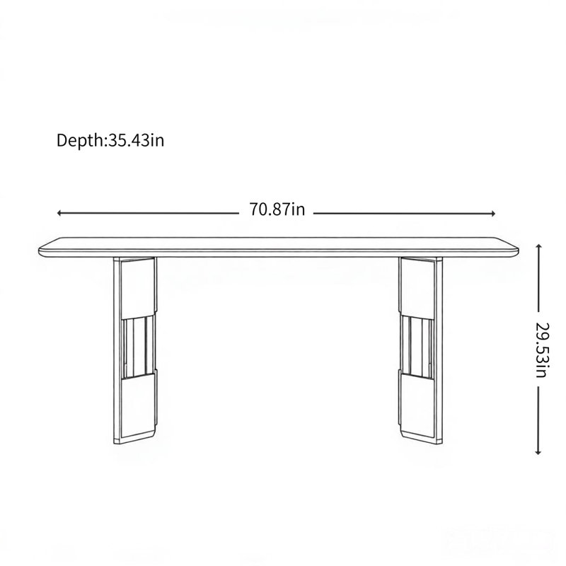 Table de salle à manger moderne et simple, Blanc