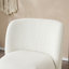 Chaise d'appoint moderne à dossier bas sans accoudoirs, idéale pour les petits espaces de vie, la chambre à coucher, le balcon et plus encore, offrant confort et style
