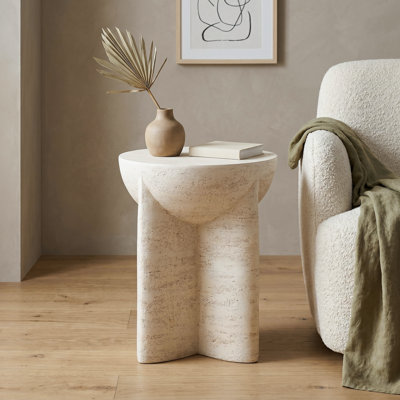 Table d'appoint ronde en céramique Durkin