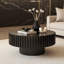 Table basse à piédestal olive fabriquée à la main - Centre de table minimaliste moderne pour les espaces de vie