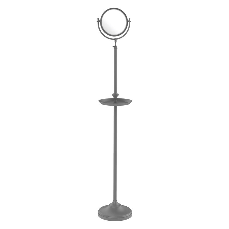 Gober Metal Floor Mirror, 3x, Matte Gray