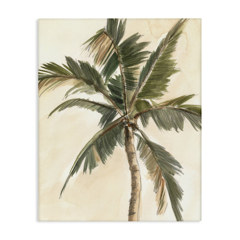 «Mute Palm Tree», art mural sur toile par Ethan Harper, H 48 po x l 36 po
