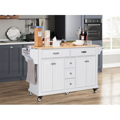 Makhel Wood Kitchen Island