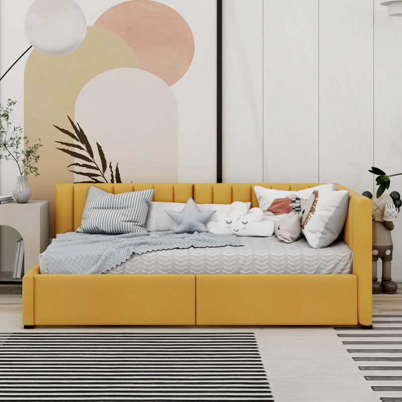 Masakatsu Upholstered Daybed, Yellow