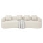 Courbe en laine d'agneau beige, conception compressée et moderne, sans assemblage, confort modulaire pour le salon beige, style, sièges confortables-514735737
