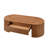 51.18'' Oval Wood Coffee Table With Drawer-459285546