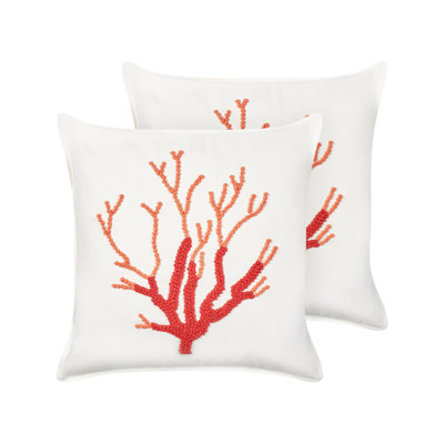 Cassilyn Animal Print White Square Cushion