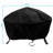 Claire Black Solid Fire Pit Cover with Drawstring Closure - 40"-990229843-990229839