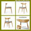 Ensemble de salle à manger 5 pièces en bois d'hévéa avec table en faux bois et 4 chaises ergonomiques-2059694236