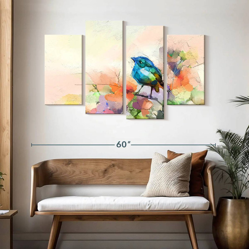 Brampt Bird Abstract, 32" H x 52" W