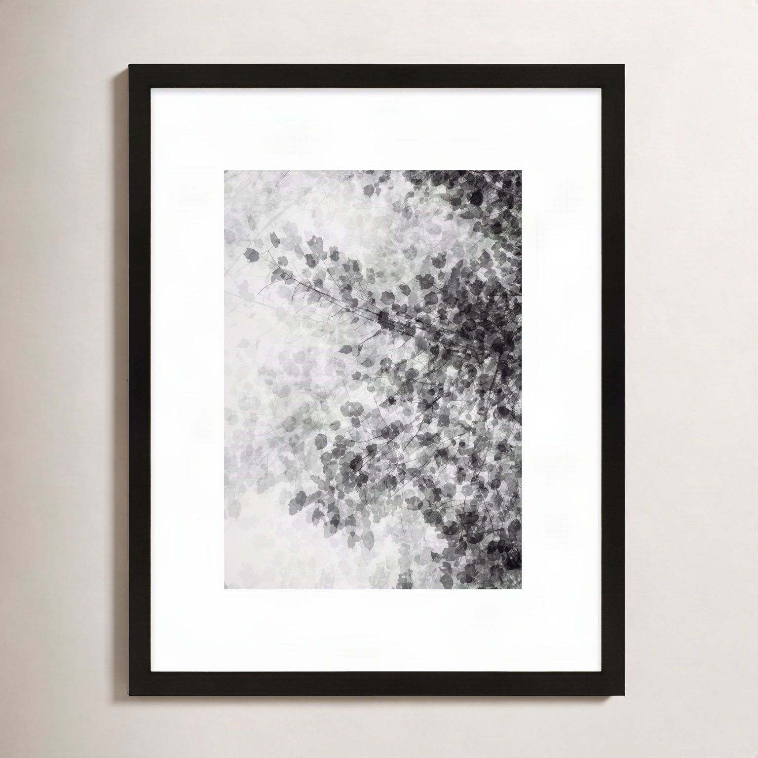 Pattern and Shadow Print by Laura Zimmerman, 25" H x 20" W, Black