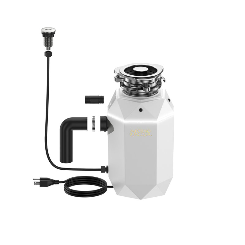FORNO ACQUA BrightDIAMOND ,1HP Super Quiet Garbage Disposal Corded with Motion Sensor Cabinet Light & Pre-Wired Air Switch