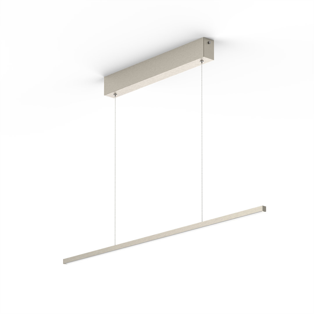 1 - Light Kitchen Island Linear LED Pendant with Rope Accents