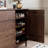 Walnut Minimalist Shoe Storage Cabinet
