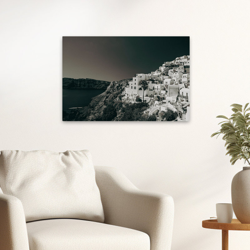 Town on a Hill, 16" H x 24" W