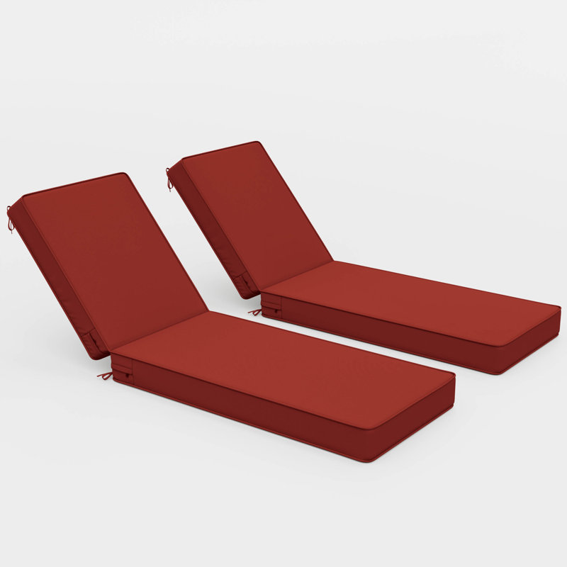 Outdoor Chaise Lounge Chair Cushion, Sand, 2, 80" W x 26" D