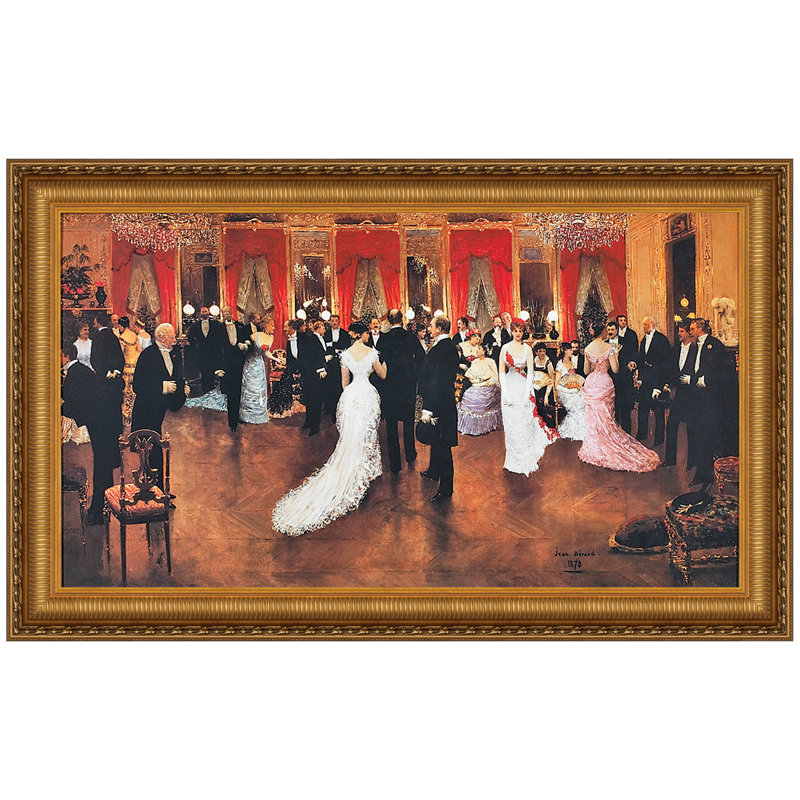 An Evening Soiree Print by Jean Beraud, 17.25" H x 24.75" W x 1.875" D