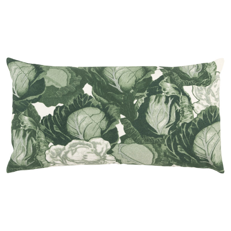 Embroidered Cotton Reversible Throw Pillow