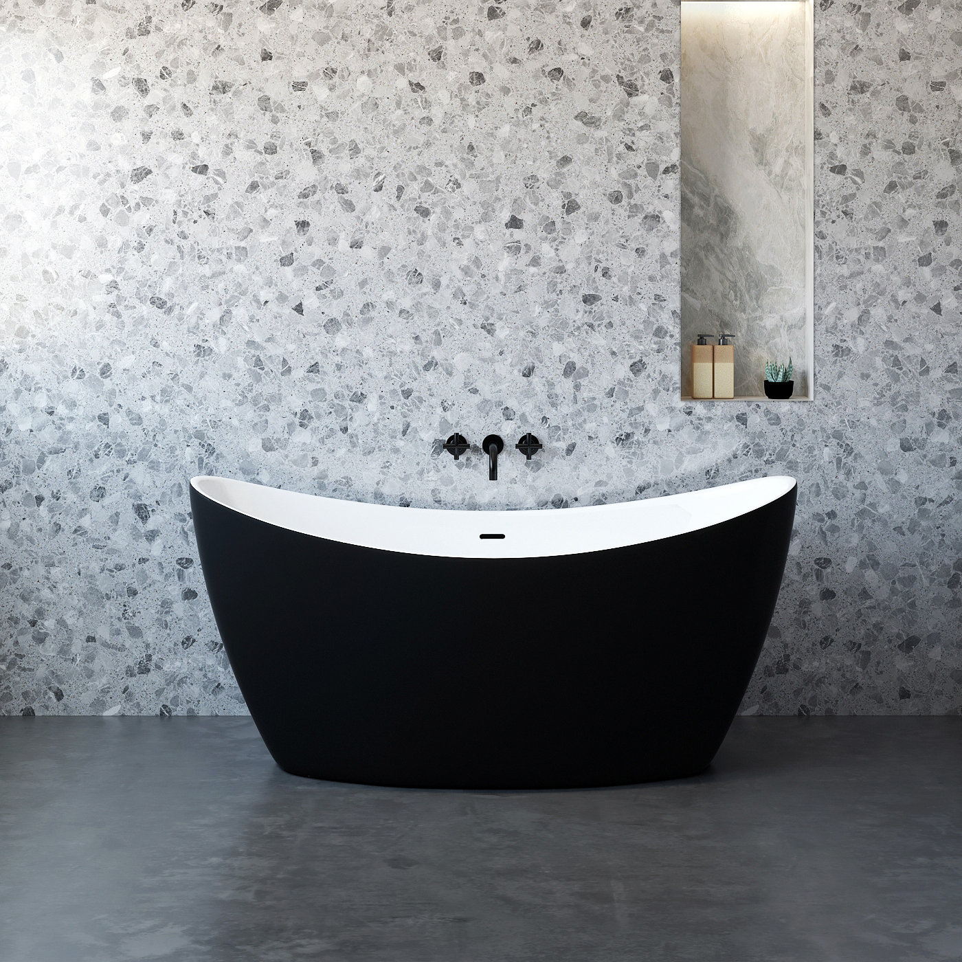 A&E Bath and Shower 59.06'' x 29.53'' Freestanding Soaking Acrylic ...