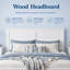 White Platform Bed with Headboard-672312628