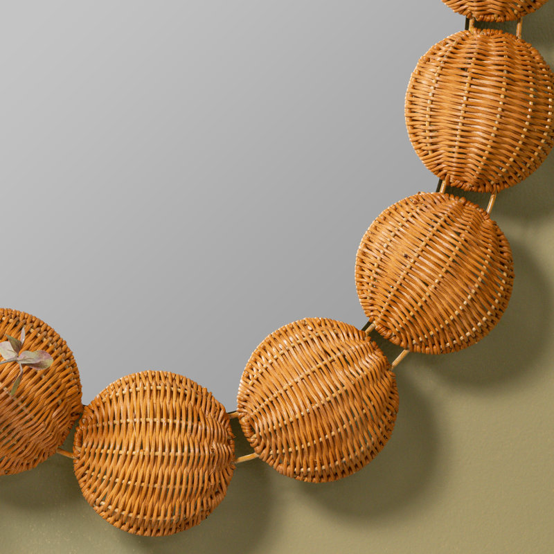 Oval Bamboo / Rattan Mirror