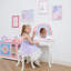  Ensemble de coiffeuse et tabouret avec miroir Rainbow Unicorn