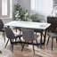 Glass Top Metal Base Dining Table