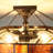 3 - Light Tiffany Style Semi Flush Mount