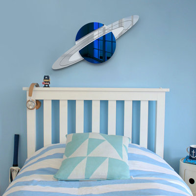Décoration murale en miroir Planète Saturne