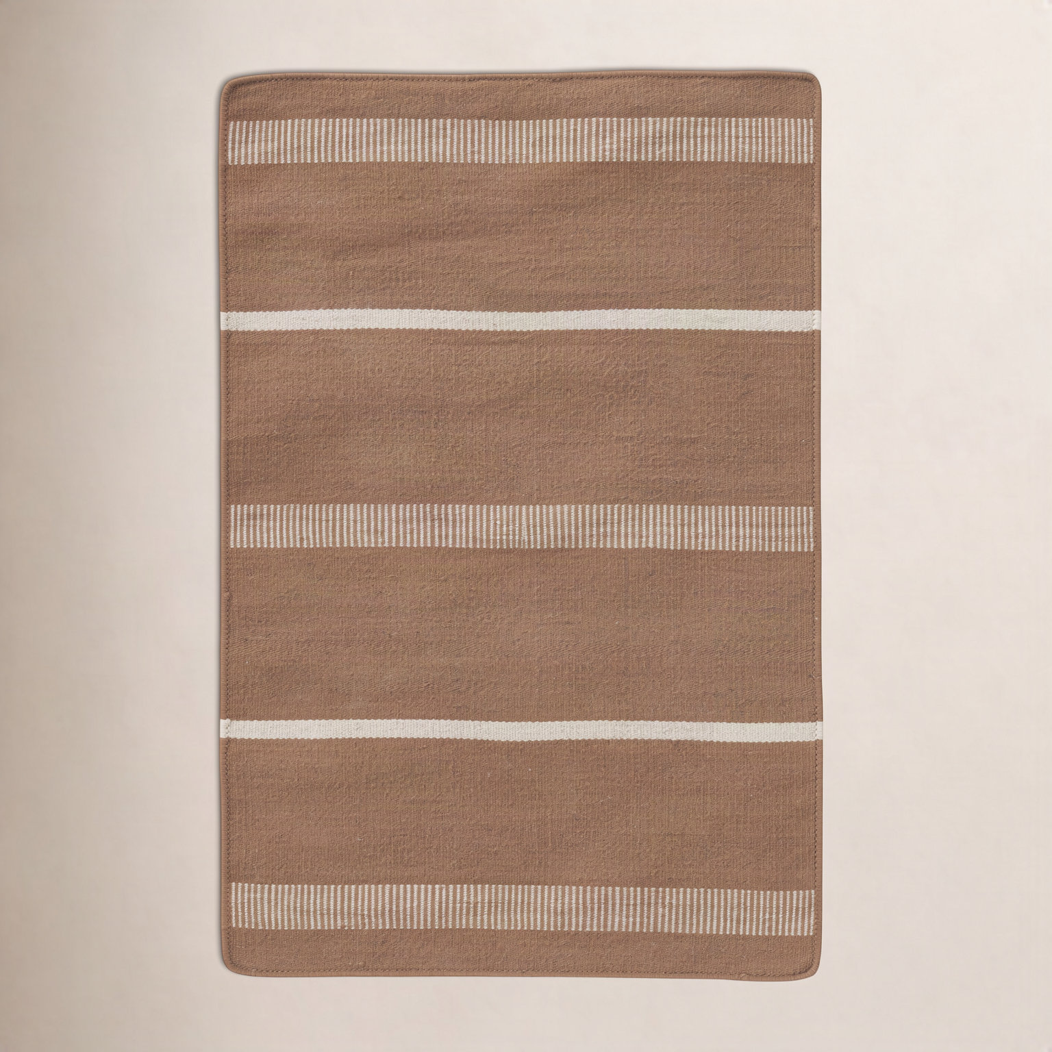 Flatweave Striped Outdoor Rug, Clay, Rectangle 2' x 3'