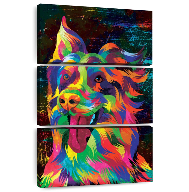 Brampt Colorful Happy Dog, 32" H x 20" W