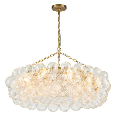 Theresa Cluster Chandelier with Glass Accents